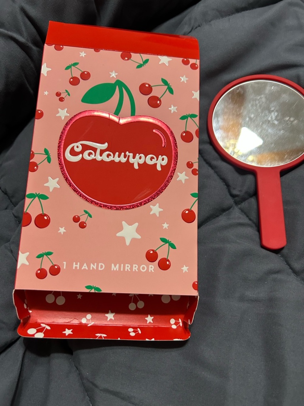 ColourPop Cherry Hand Mirror – Pink & Red Cherry Design